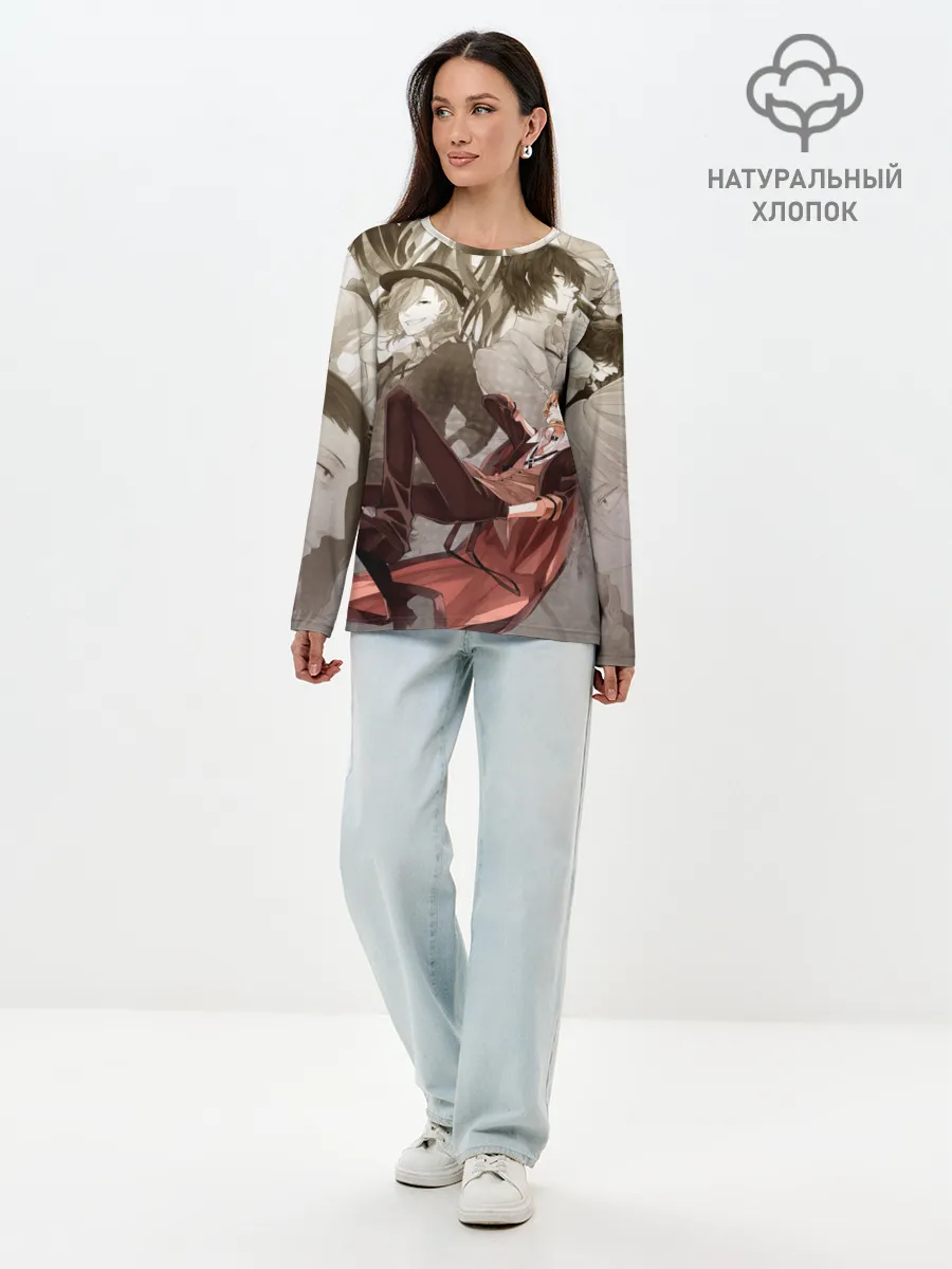 Лонгслив женский. Хлопок / Чуя Накахара
