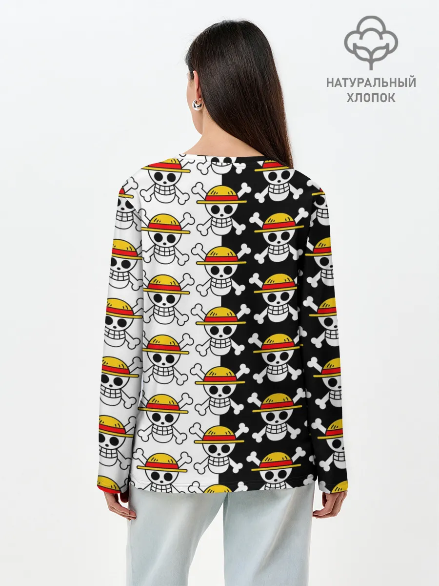 Лонгслив женский. Хлопок / ONE PIECE / ВАН ПИС / УЗОР