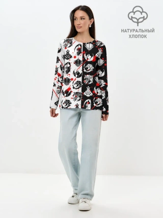 Лонгслив женский. Хлопок / SOLO LEVELING / ГИЛЬДИИ