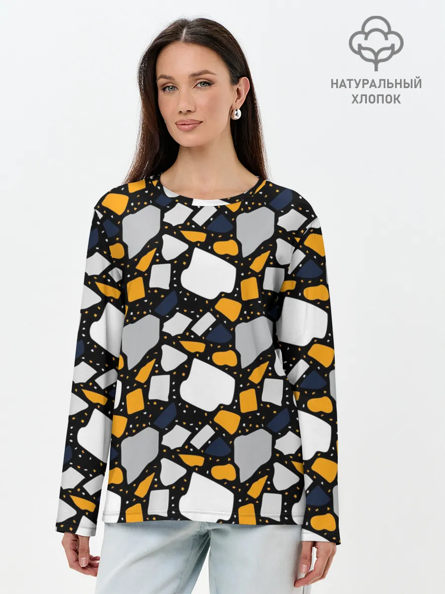 Лонгслив женский. Хлопок / Венецианское Терраццо | Venice