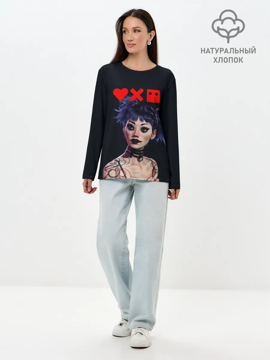 Лонгслив женский. Хлопок / Love, Death and Robots | Lora
