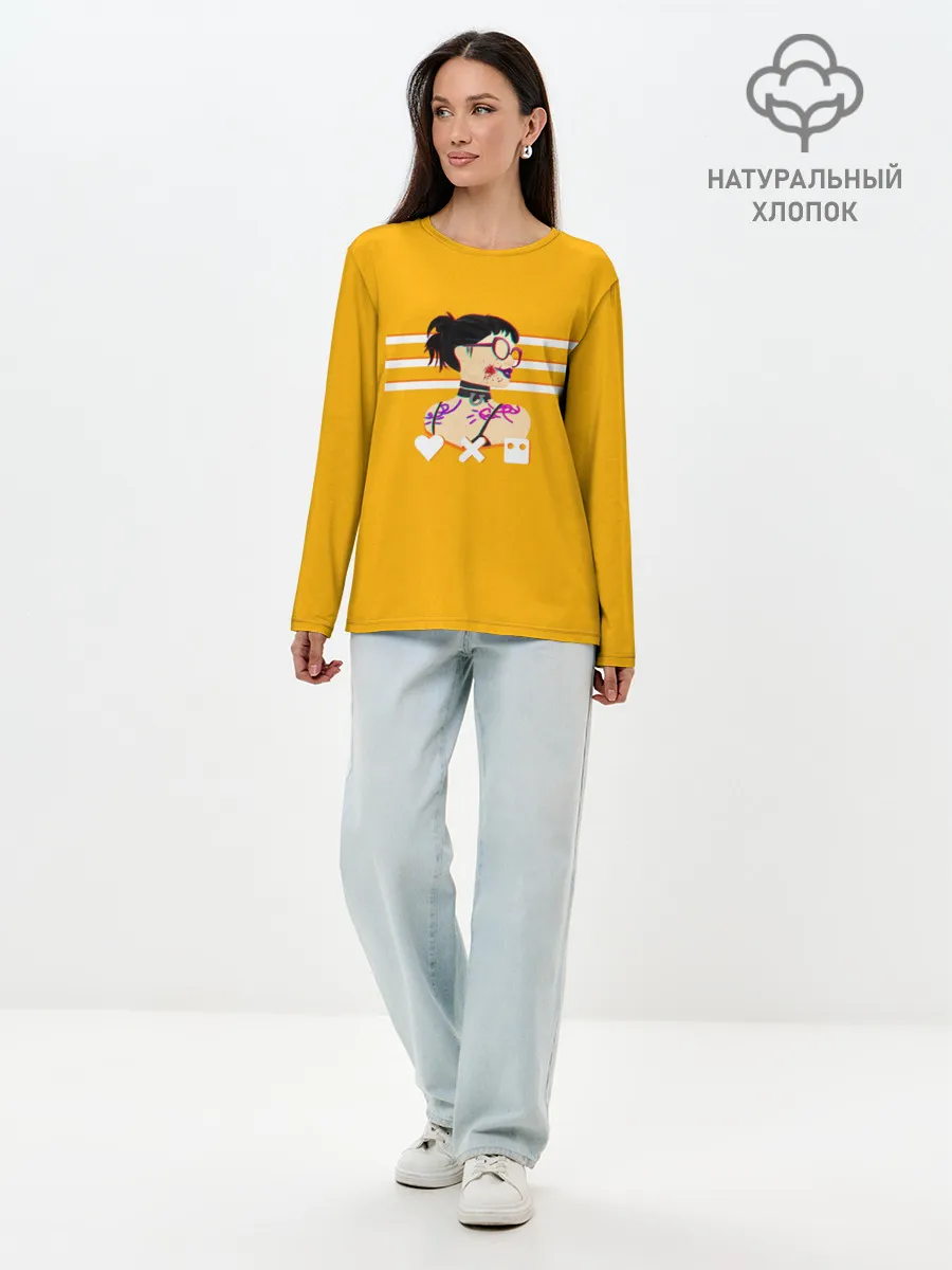 Лонгслив женский. Хлопок / Love, Death and Robots | Lora Glitch