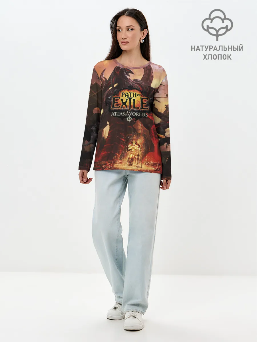 Лонгслив женский. Хлопок / Path of Exile