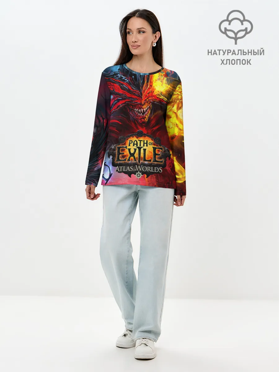 Лонгслив женский. Хлопок / Path of Exile