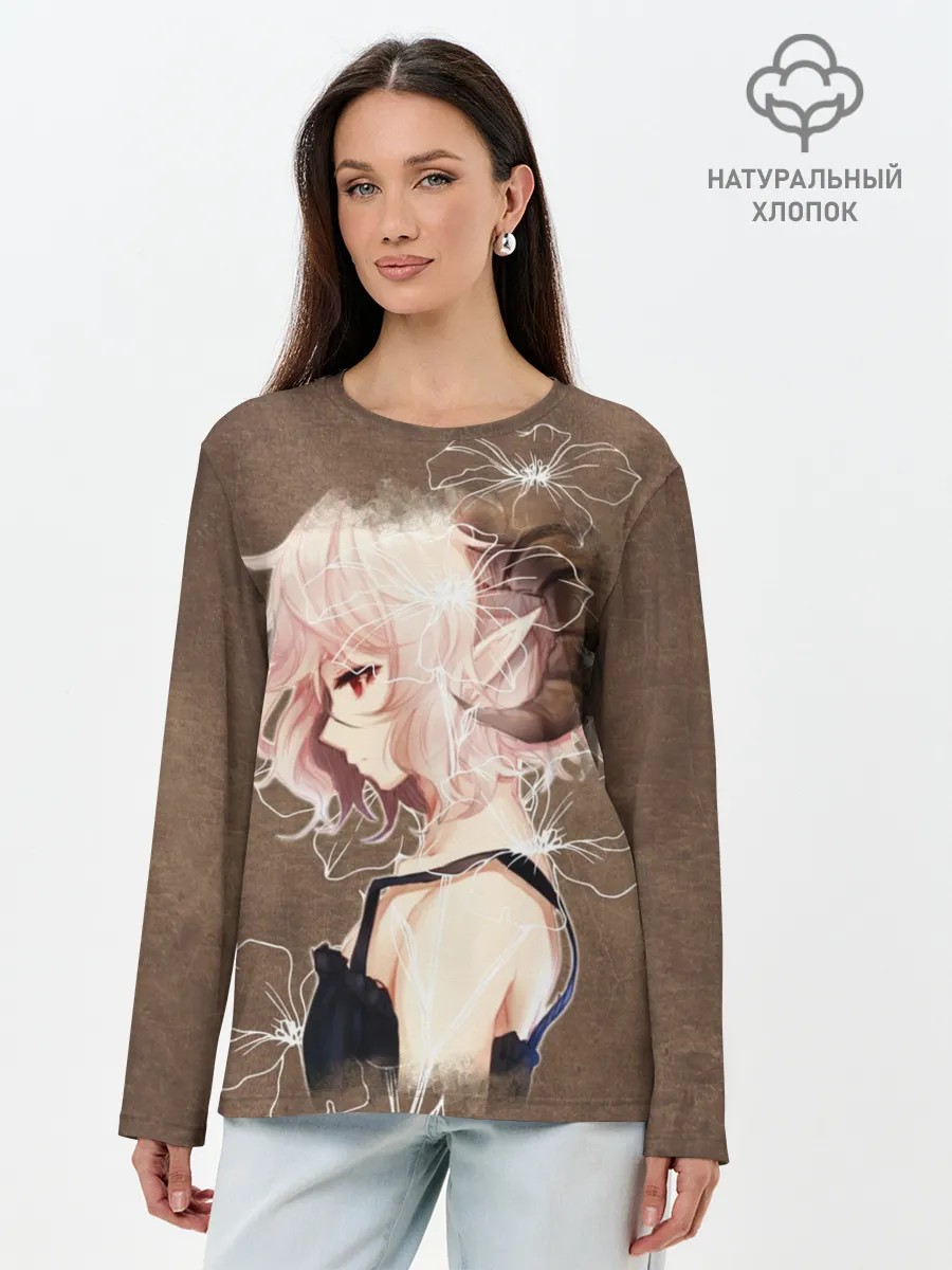 Лонгслив женский. Хлопок / Chica demonio. Ангелы и демоны