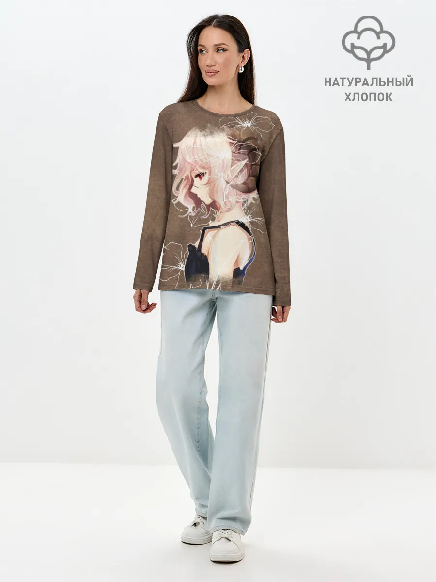 Лонгслив женский. Хлопок / Chica demonio. Ангелы и демоны