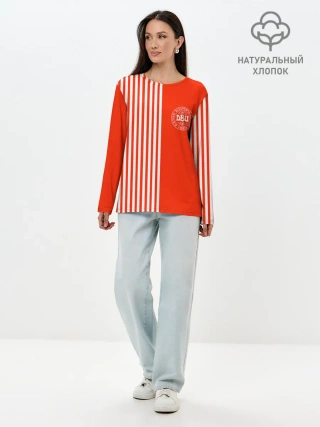 Лонгслив женский. Хлопок / Сборная Дании.