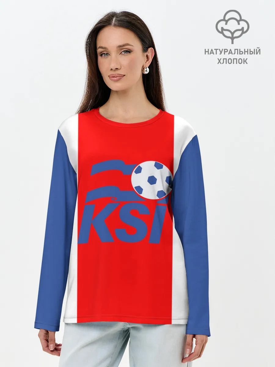 Лонгслив женский. Хлопок / Сборная Исландии