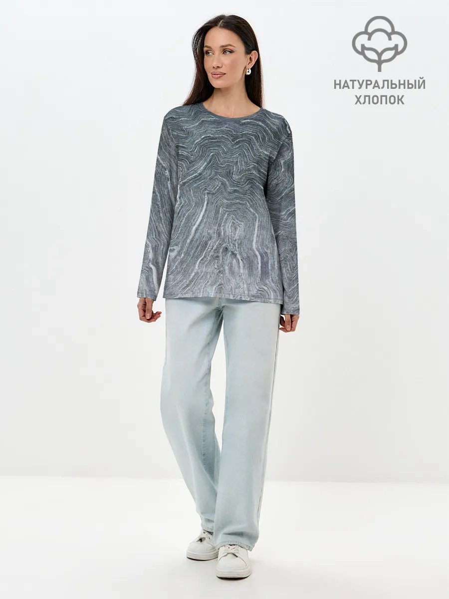 Лонгслив женский. Хлопок / Negative Waves
