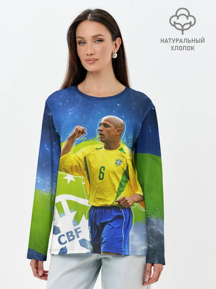 Лонгслив женский. Хлопок / Роберто Карлос | Бразилия