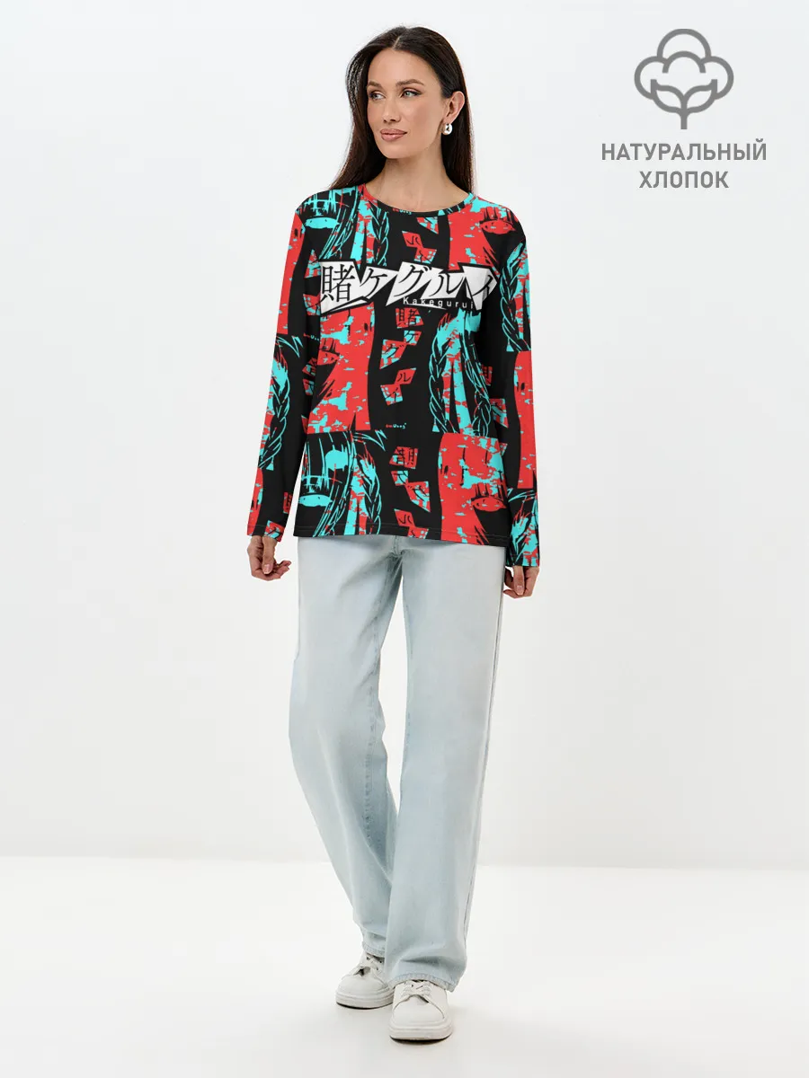 Лонгслив женский. Хлопок / Kakegurui Безумный азарт