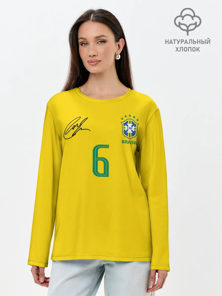 Лонгслив женский. Хлопок / Р. Карлос | футболка сборной