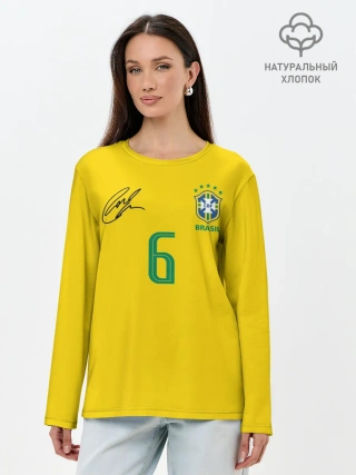 Лонгслив женский. Хлопок / Р. Карлос | футболка сборной