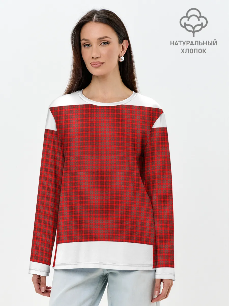 Лонгслив женский. Хлопок / Килт