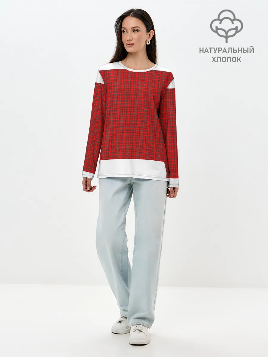 Лонгслив женский. Хлопок / Килт