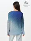 Лонгслив женский. Хлопок / Текстура. Оттенки льда