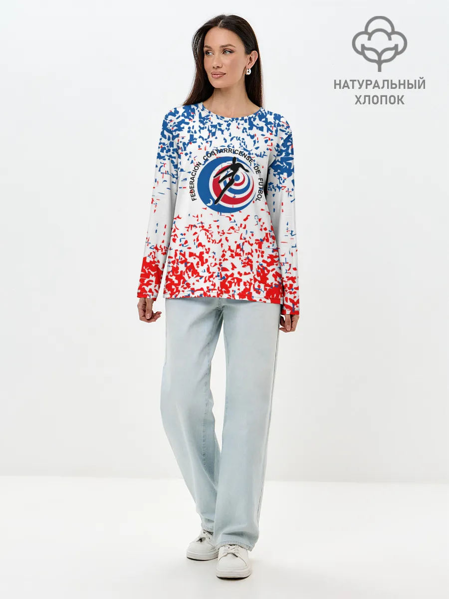 Лонгслив женский. Хлопок / Сборная Коста-Рики
