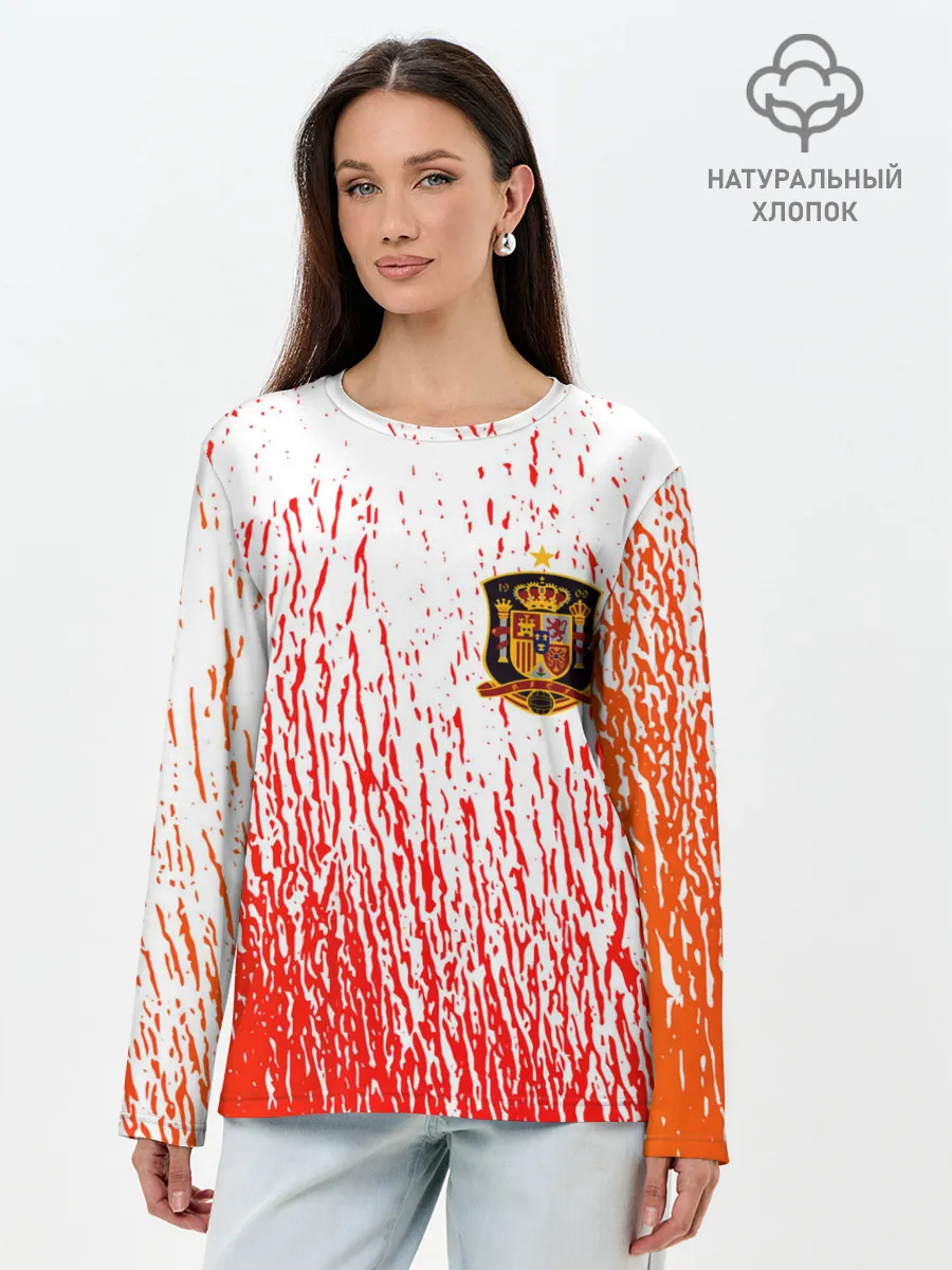 Лонгслив женский. Хлопок / Сборная Испании