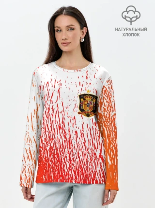 Лонгслив женский. Хлопок / Сборная Испании