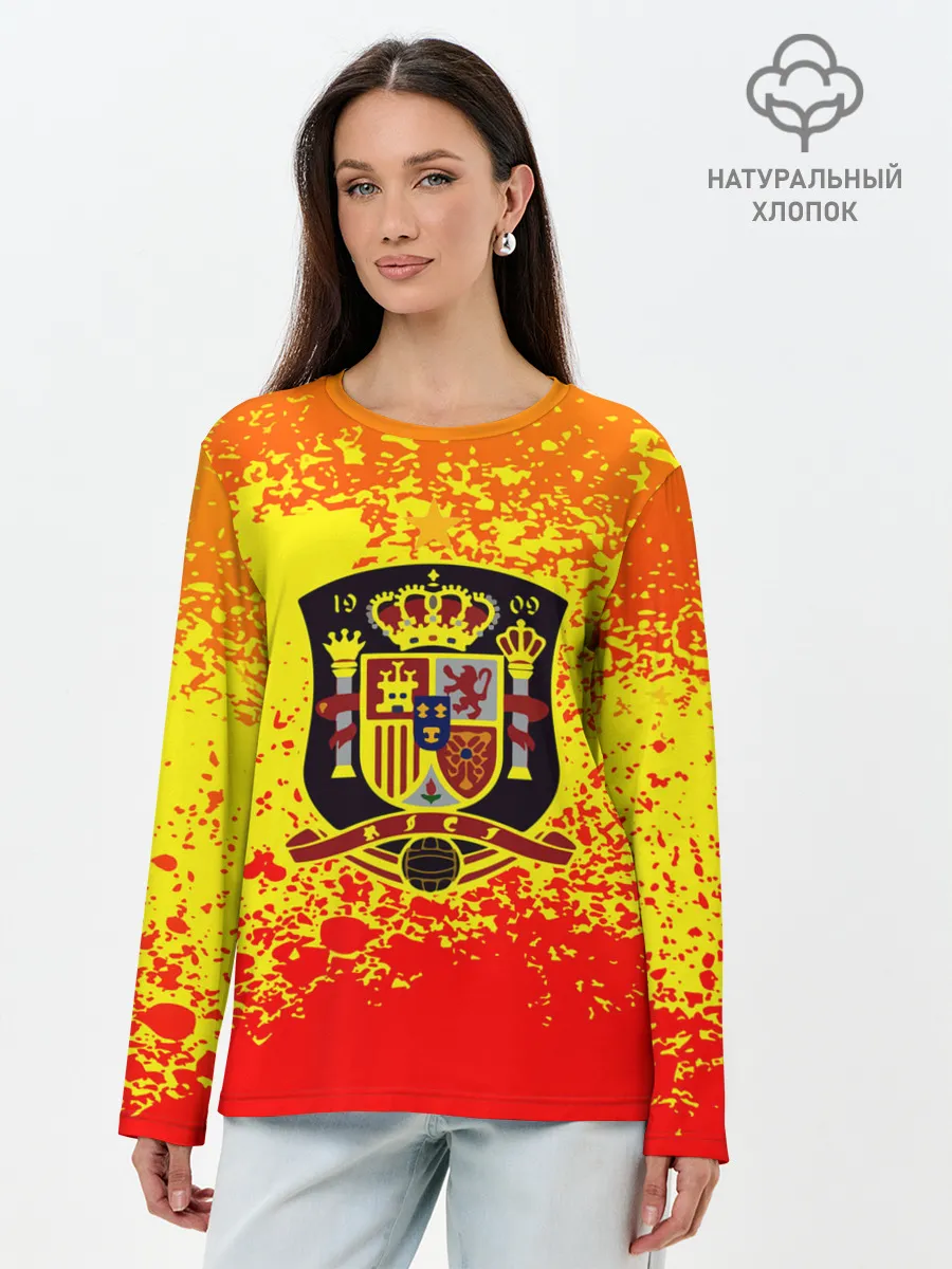 Лонгслив женский. Хлопок / Сборная Испании