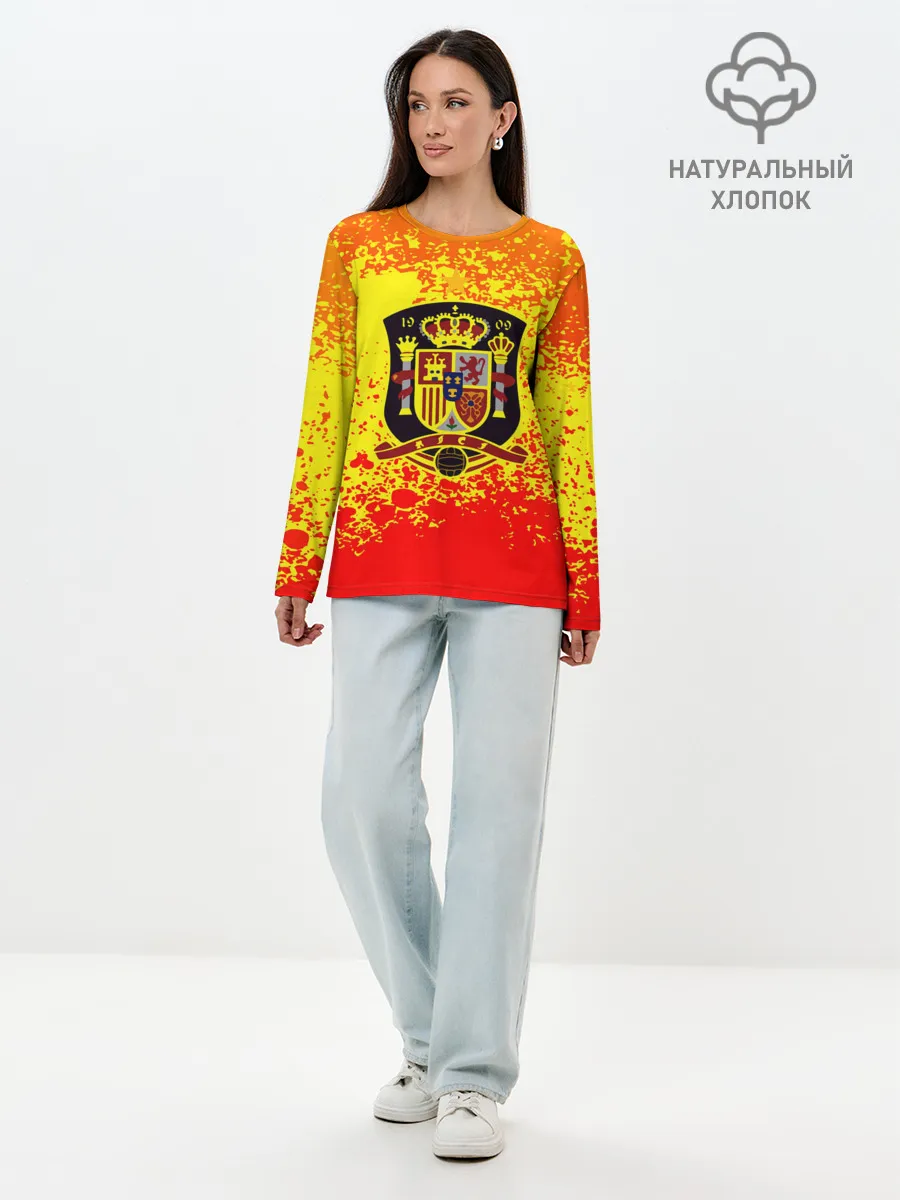 Лонгслив женский. Хлопок / Сборная Испании
