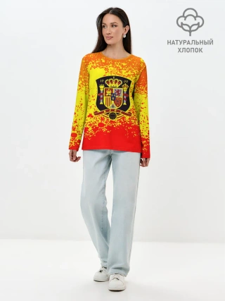 Лонгслив женский. Хлопок / Сборная Испании