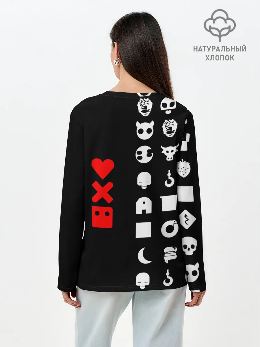 Лонгслив женский. Хлопок / Любовь, смерть и роботы