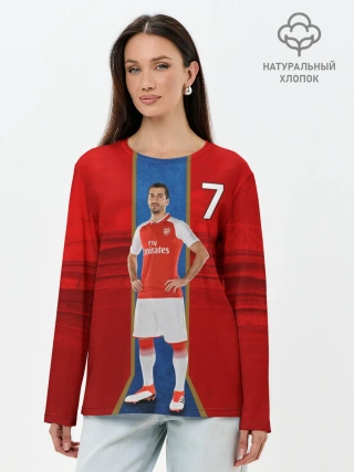 Лонгслив женский. Хлопок / Генрих Мхитарян | Арсенал