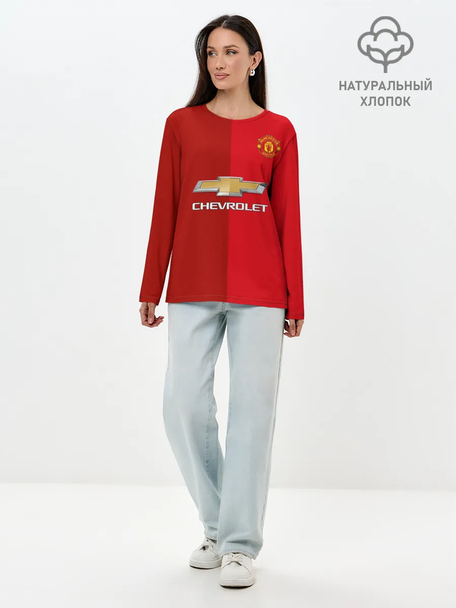 Лонгслив женский. Хлопок / Мхитарян | футболка МЮ