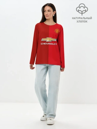 Лонгслив женский. Хлопок / Мхитарян | футболка МЮ