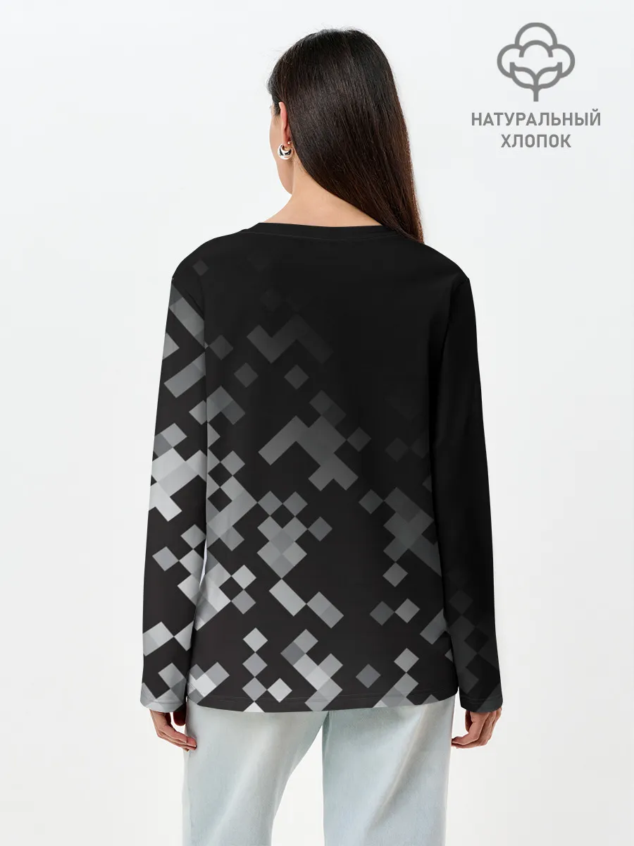 Лонгслив женский. Хлопок / LAND ROVER ГОРОДСКОЙ КАМУФЛЯЖ