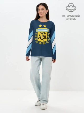 Лонгслив женский. Хлопок / Сборная Аргентины