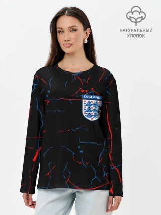 Лонгслив женский. Хлопок / Сборная Англии.