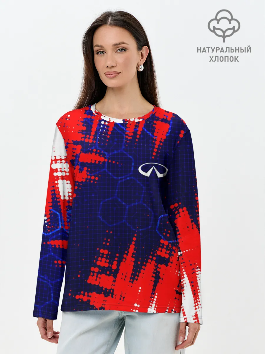 Лонгслив женский. Хлопок / INFINITI - HI TECH ТЕХНОЛОГИИ