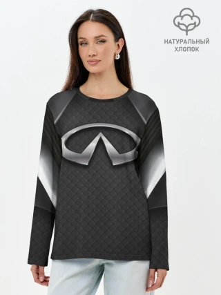 Лонгслив женский. Хлопок / ИНФИНИТИ ТЕХНОЛОГИЧНЫЙ ПАТТЕРН