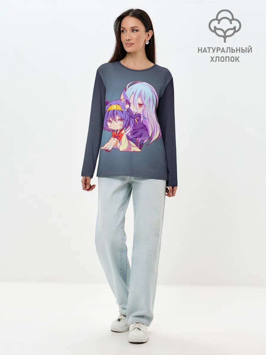 Лонгслив женский. Хлопок / Изуна и Широ