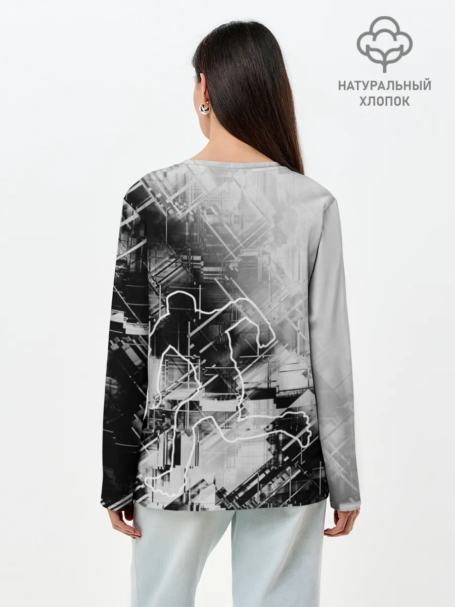 Лонгслив женский. Хлопок / Прыжок