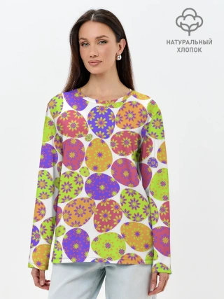 Лонгслив женский. Хлопок / Пасха