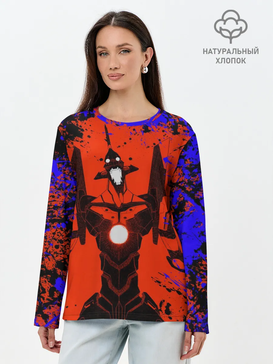 Лонгслив женский. Хлопок / Евангелион | Evangelion