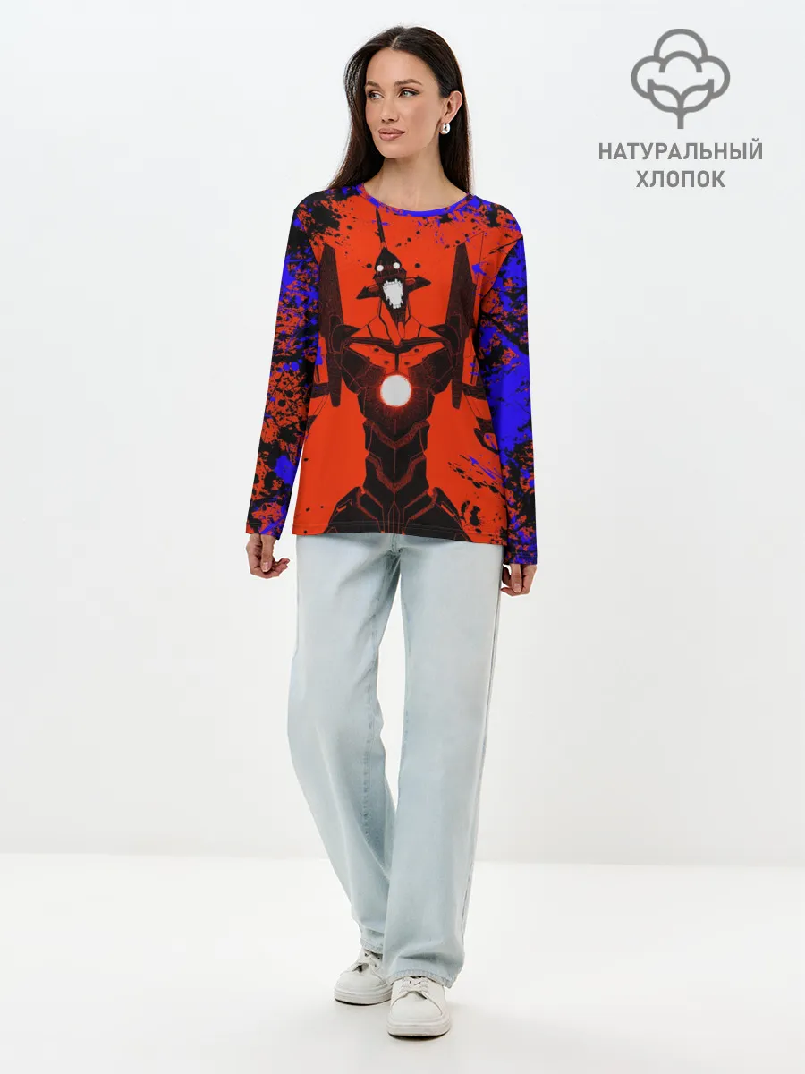 Лонгслив женский. Хлопок / Евангелион | Evangelion