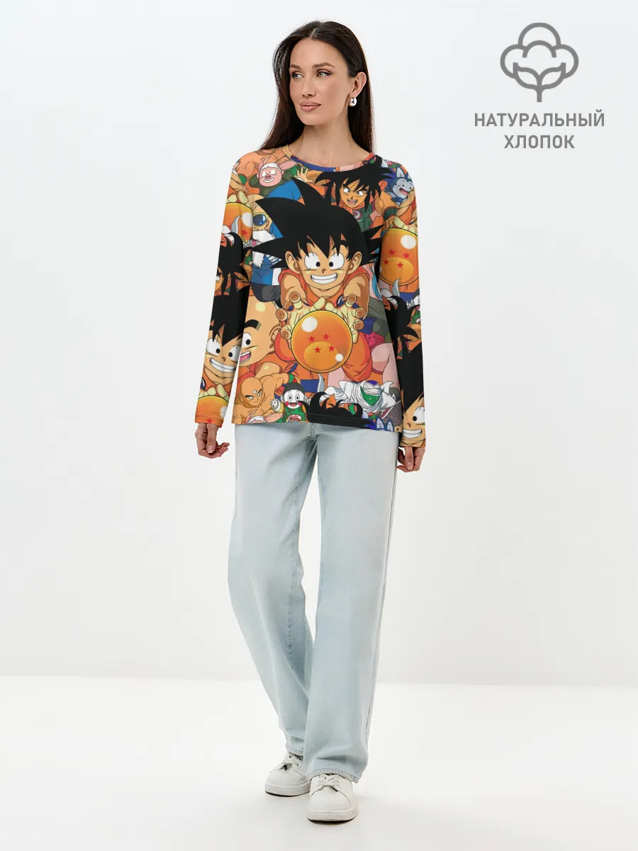 Лонгслив женский. Хлопок / Dragon Ball