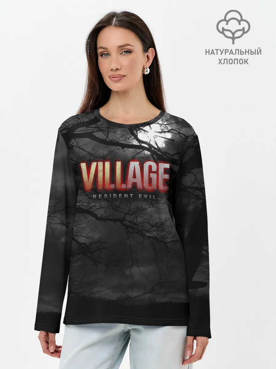 Лонгслив женский. Хлопок / Resident Evil: Village $$$