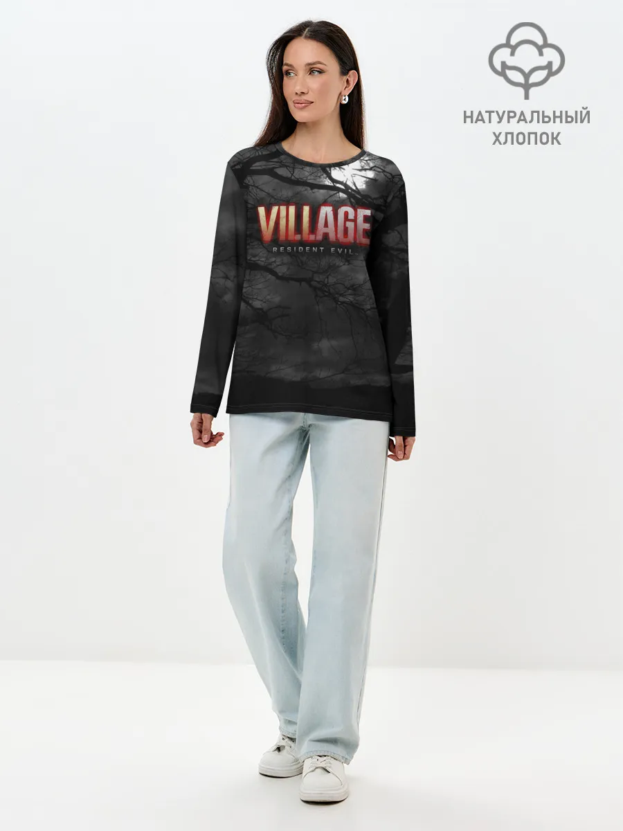 Лонгслив женский. Хлопок / Resident Evil: Village $$$