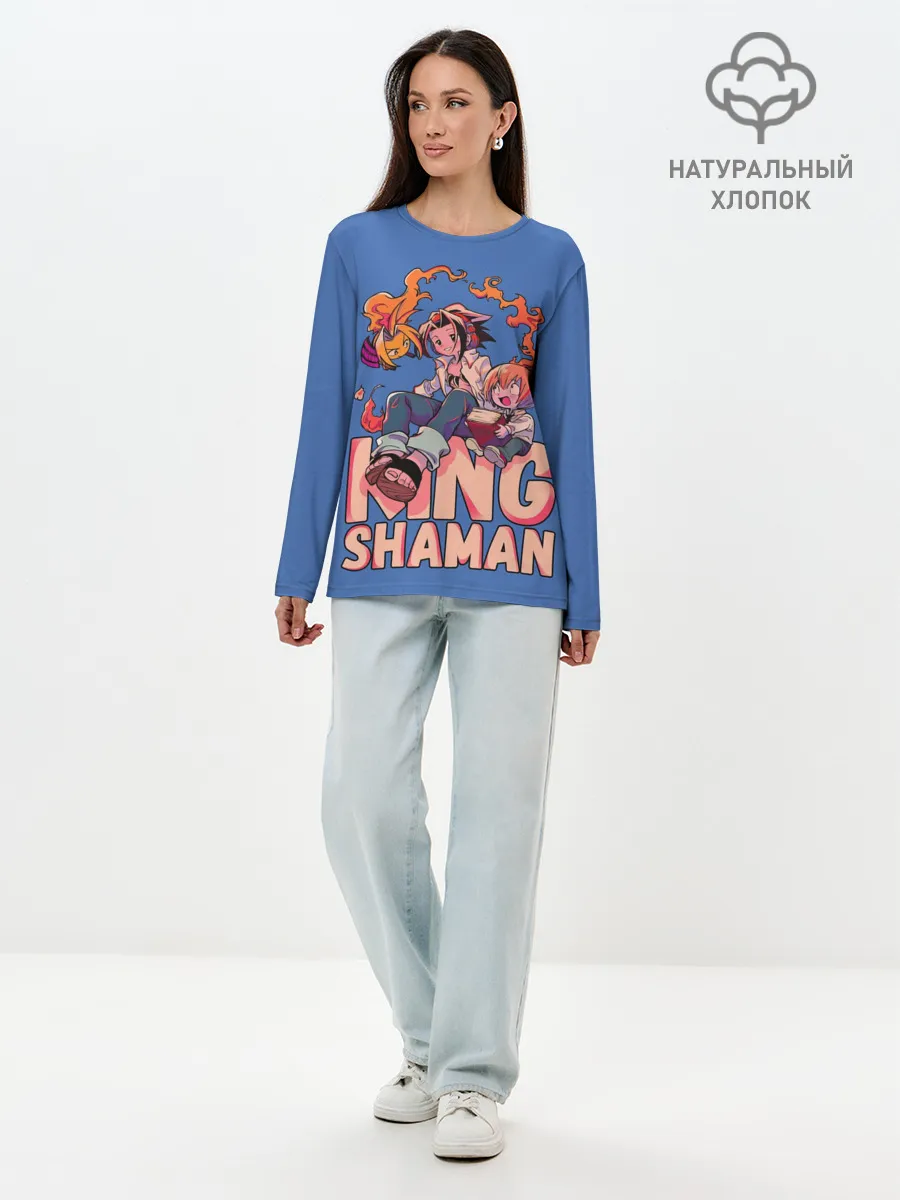 Лонгслив женский. Хлопок / King Shaman