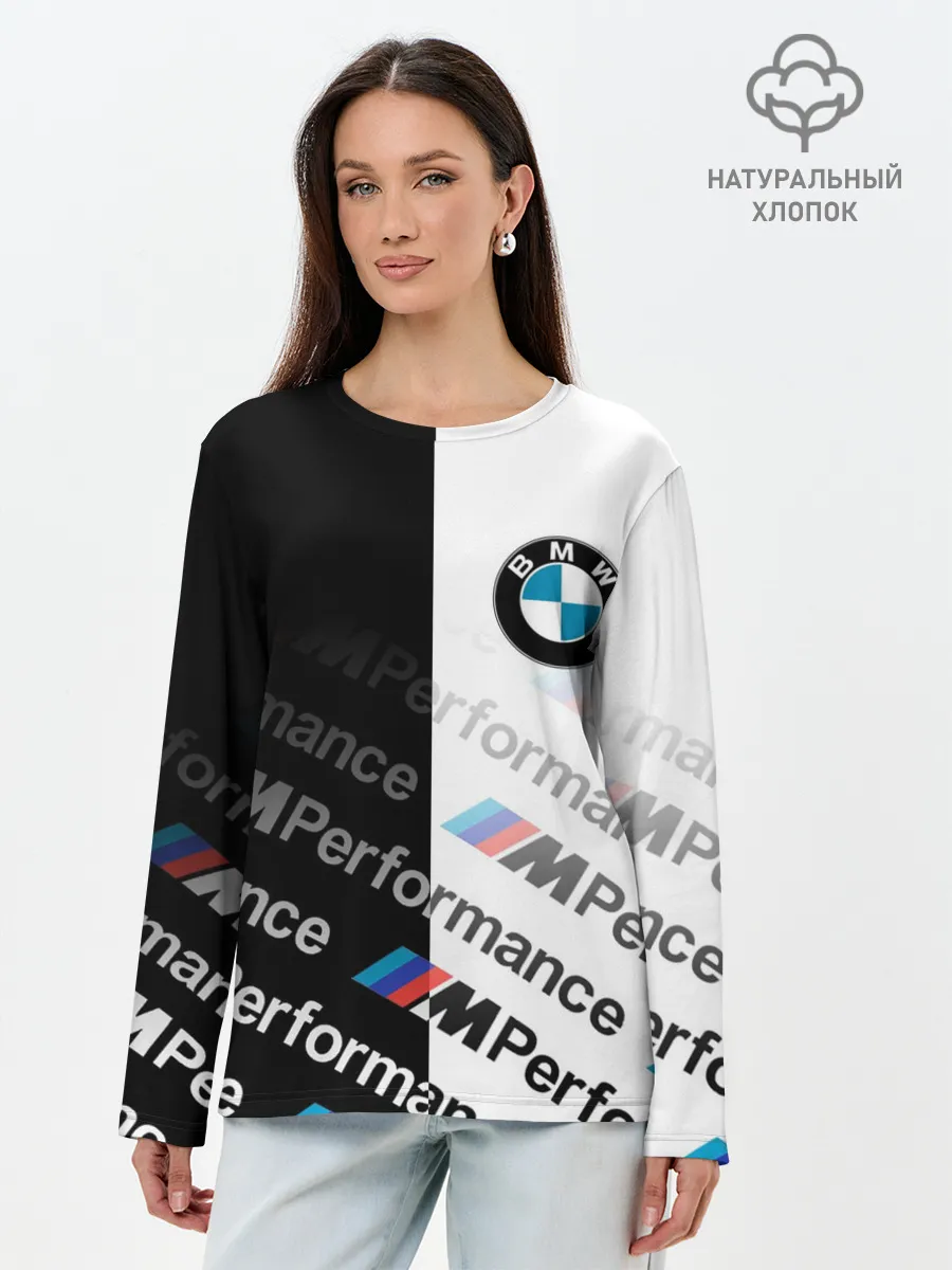 Лонгслив женский. Хлопок / BMW / M PERFORMANCE ГРАДИЕНТ