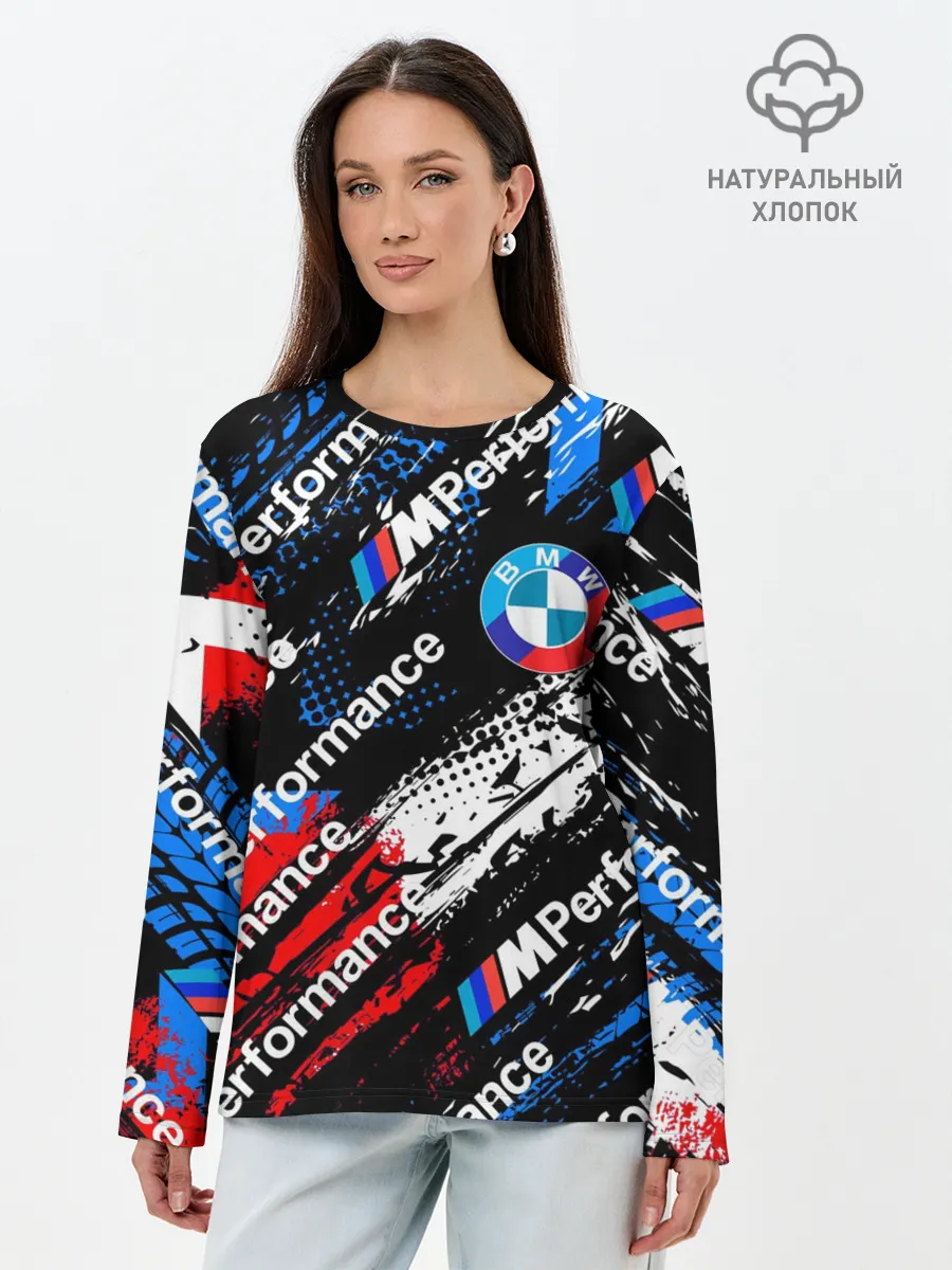 Лонгслив женский. Хлопок / BMW M PERFORMANCE / БМВ ГРАНЖ