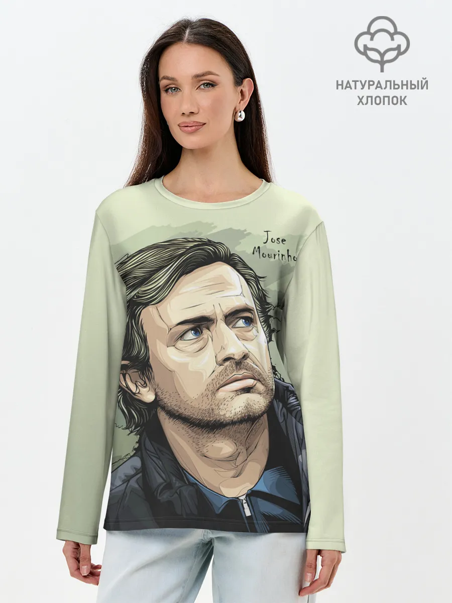 Лонгслив женский. Хлопок / Размышления о футболе Моуринью