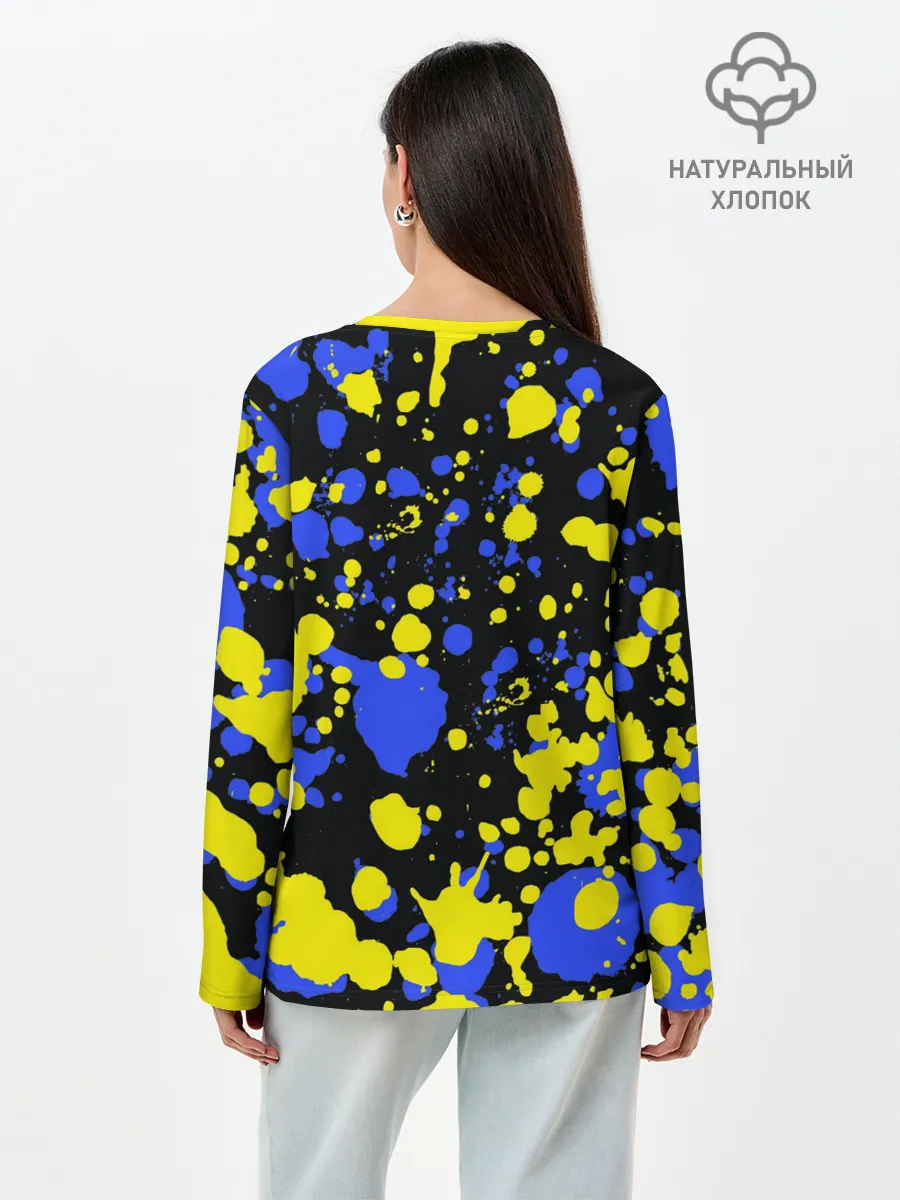 Лонгслив женский. Хлопок / кот аристократ