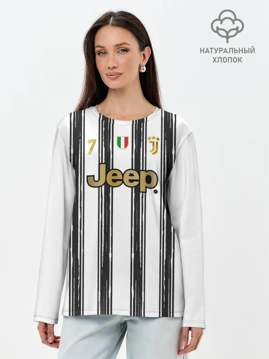 Лонгслив женский. Хлопок / Футбольная форма Роналдо 20/21