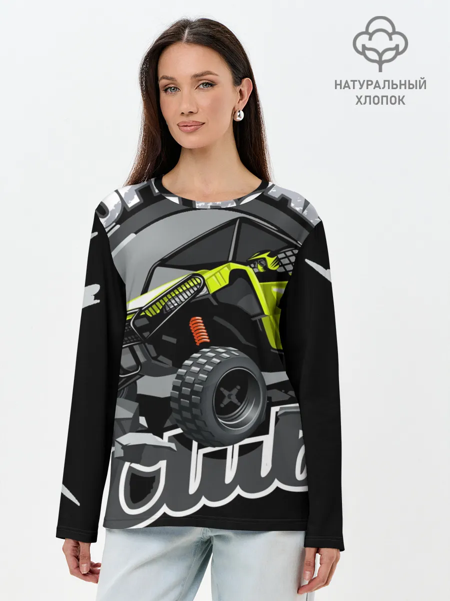 Лонгслив женский. Хлопок / Внедорожный